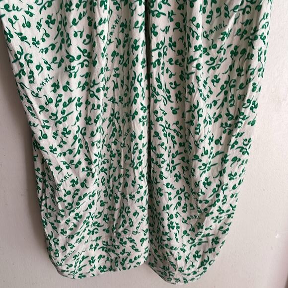 GANNI Tie-front printed crepe midi skirt - Picture 8 of 15